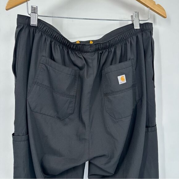 Carhartt Men's Black Drawstring Waist Nylon Track Pants - Picture 5 of 10